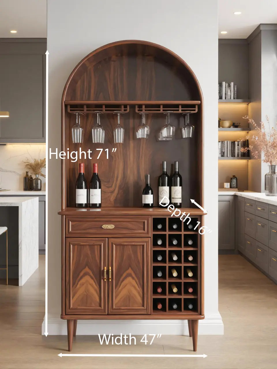 Modern Wine Cabinet With Storage For Dining Room Kitchnce