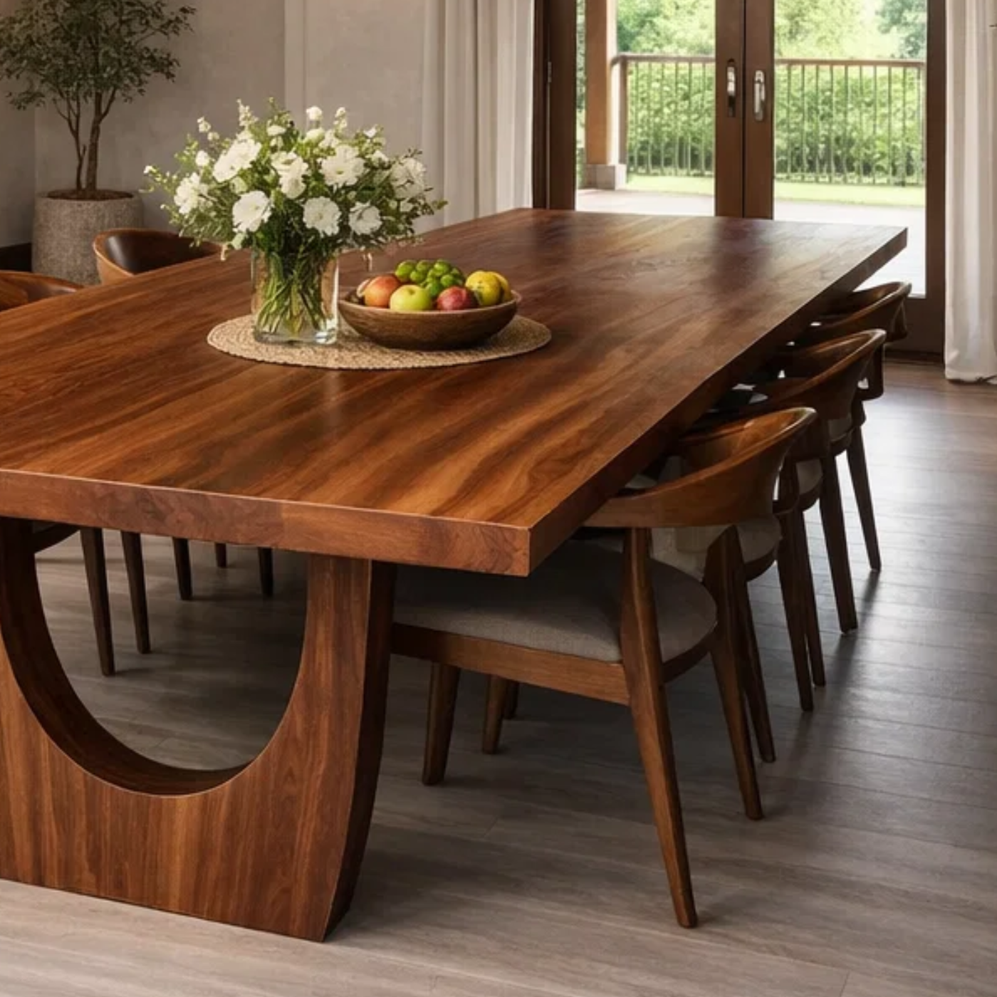 Handcrafted Solid Wood Dining Table for Modern Home Decor