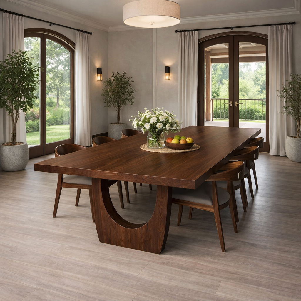 Handcrafted Solid Wood Dining Table for Modern Home Decor