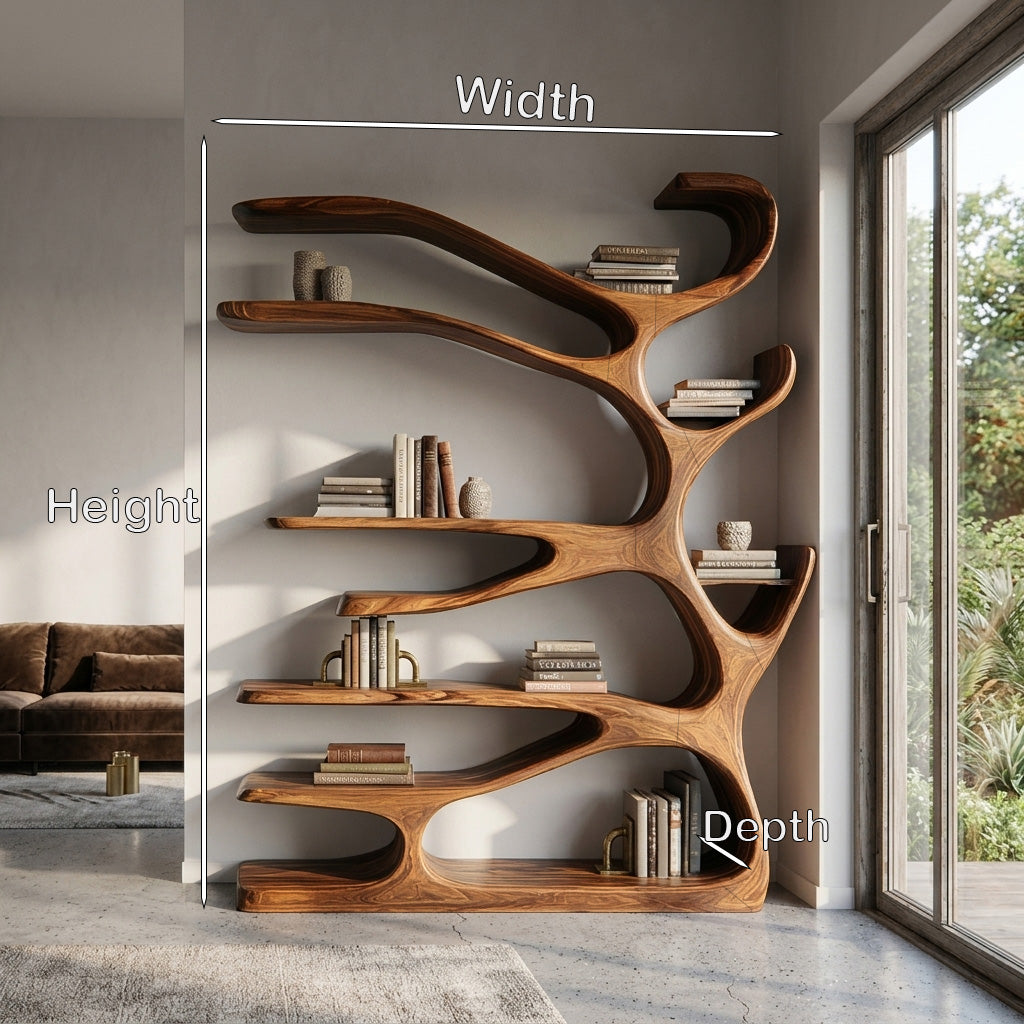 Rustic Wood Bookshelf For Home Furniture Kitchnce