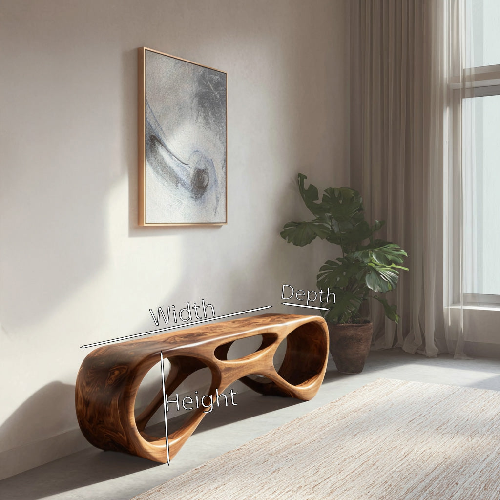Modern Organic Bench For Entryway Or Furniture Hallway Kitchnce