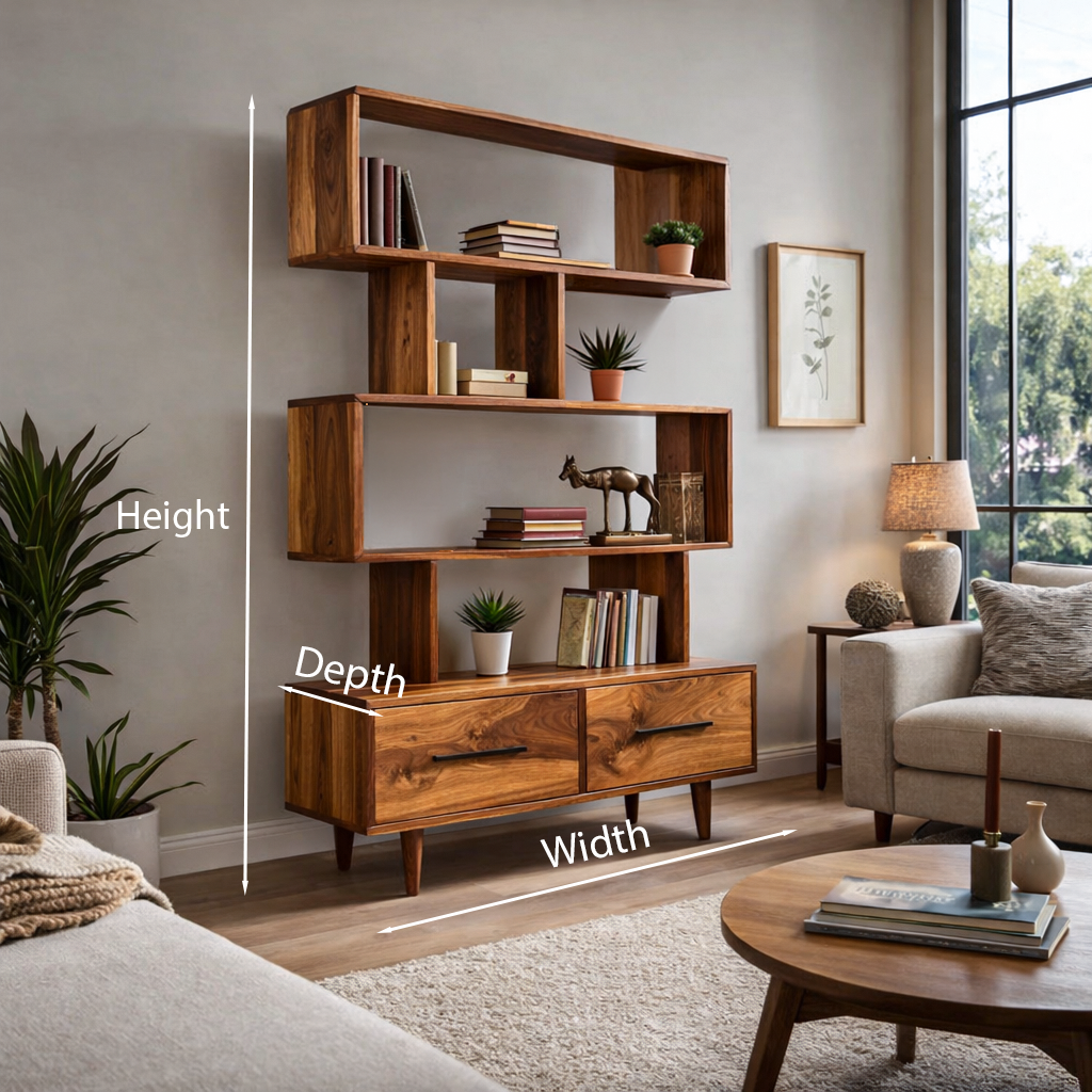 Minimal Natural Wood Bookshelf With Tiers For Home Decor Kitchnce