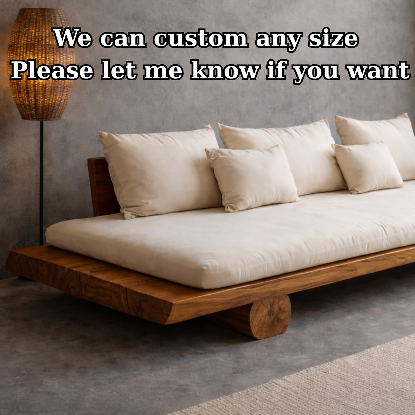 Minimalist Solid Wood Platform Daybed Sofa