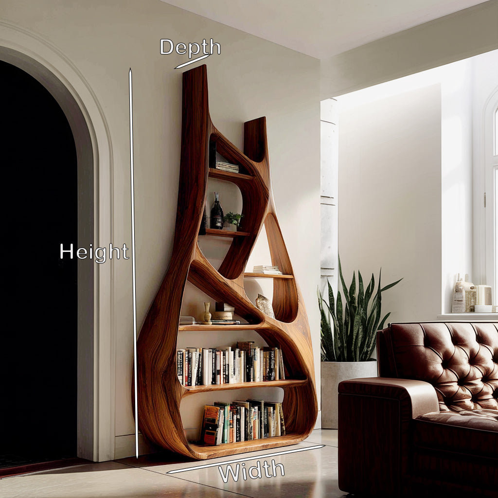 Minimalist Sculptural Bookshelf For Living Room Furniture Kitchnce
