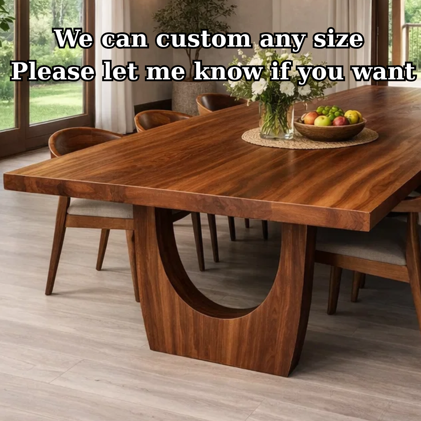 Handcrafted Solid Wood Dining Table for Modern Home Decor