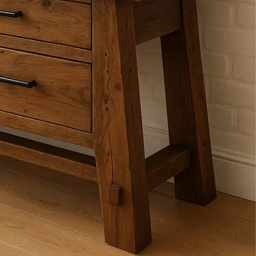 Rustic Solid Wood Console Table – Handcrafted with Timeless Character Kitchnce