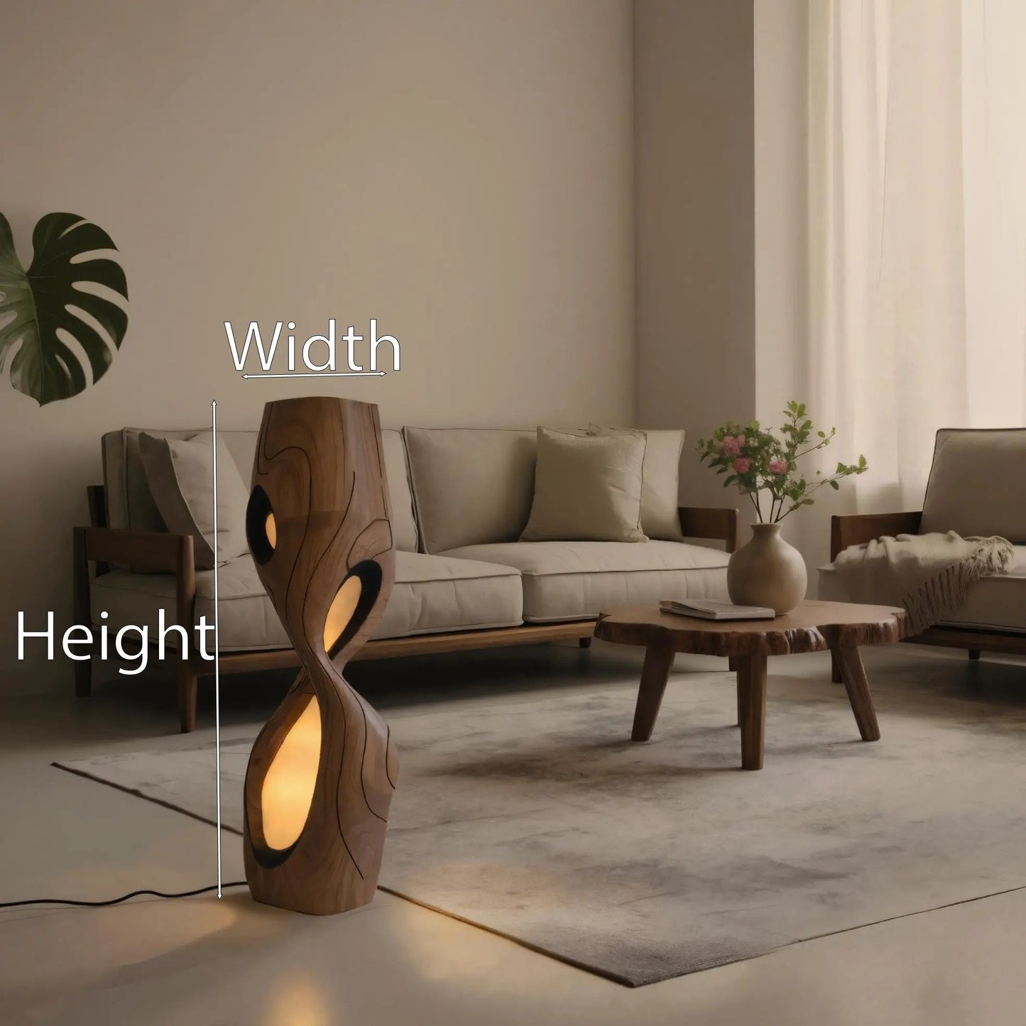 Modern Sculptural Floor Lamp For Living Room Or Bedroom Kitchnce