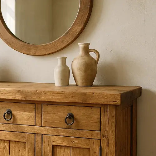 Handcrafted Solid Wood Console Table, Rustic Farmhouse Charm Kitchnce