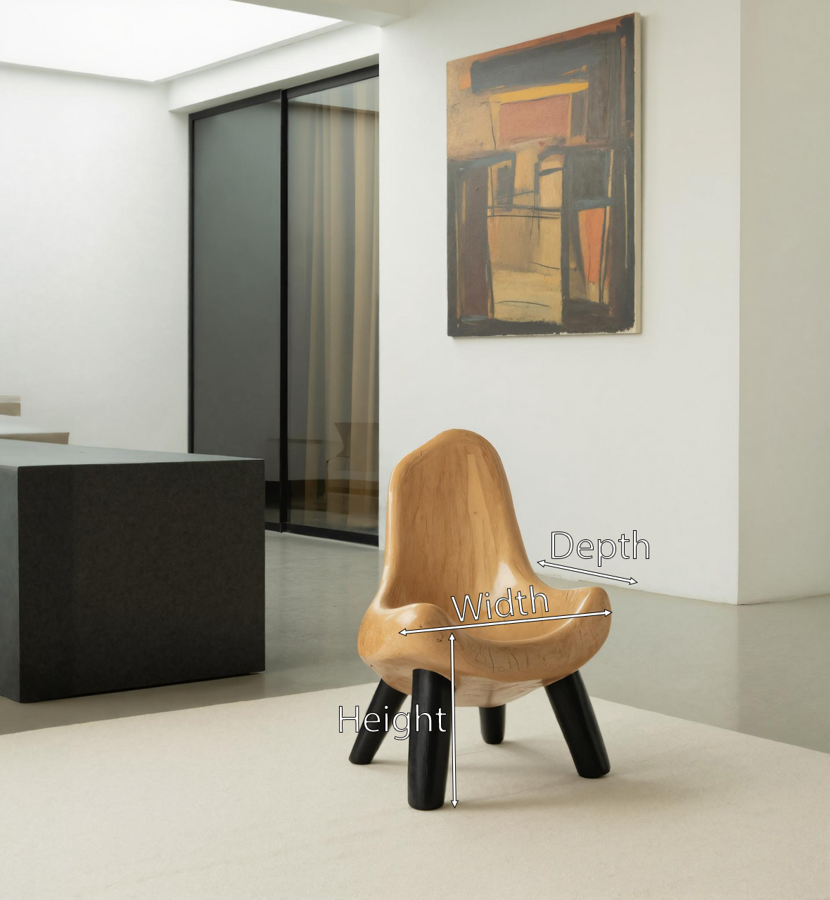Modern Sculptural Accent Chair For Living Room Or Nursery Kitchnce