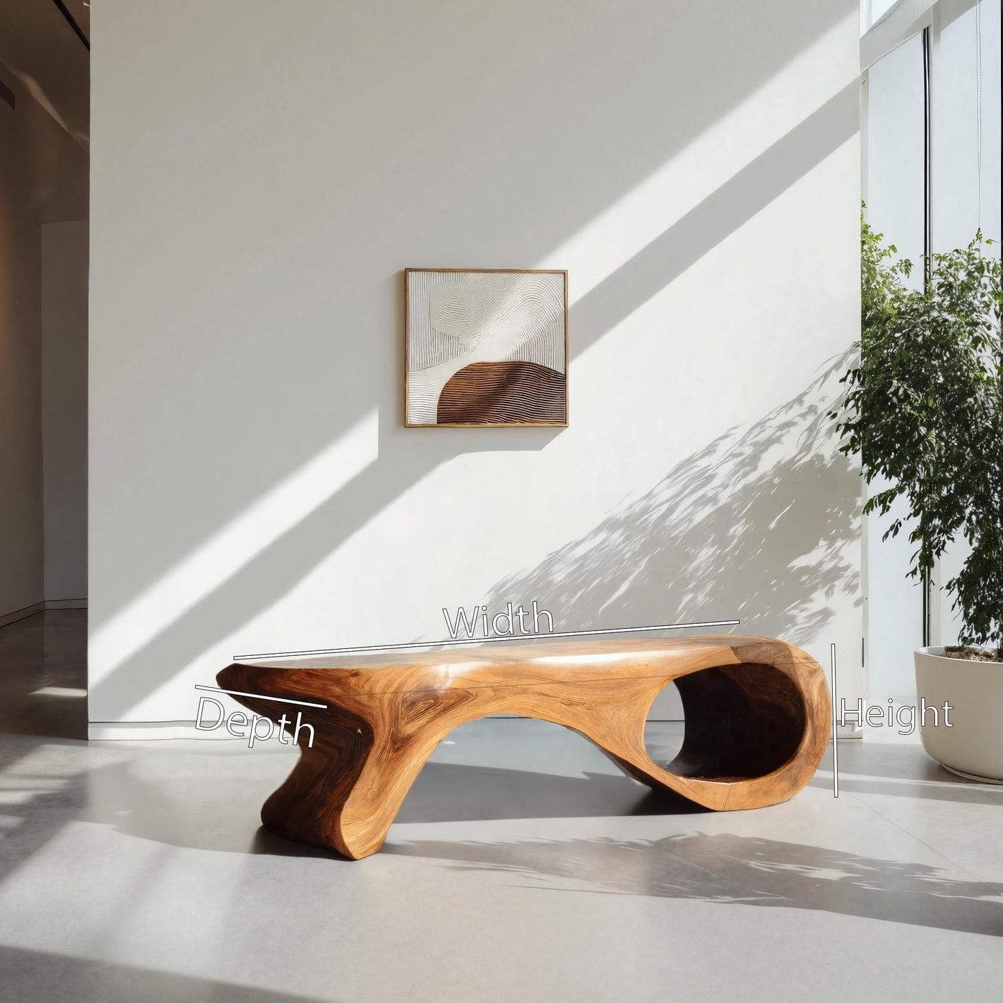 Artistic Sculptural Organic Bench For Entryway Decor Kitchnce