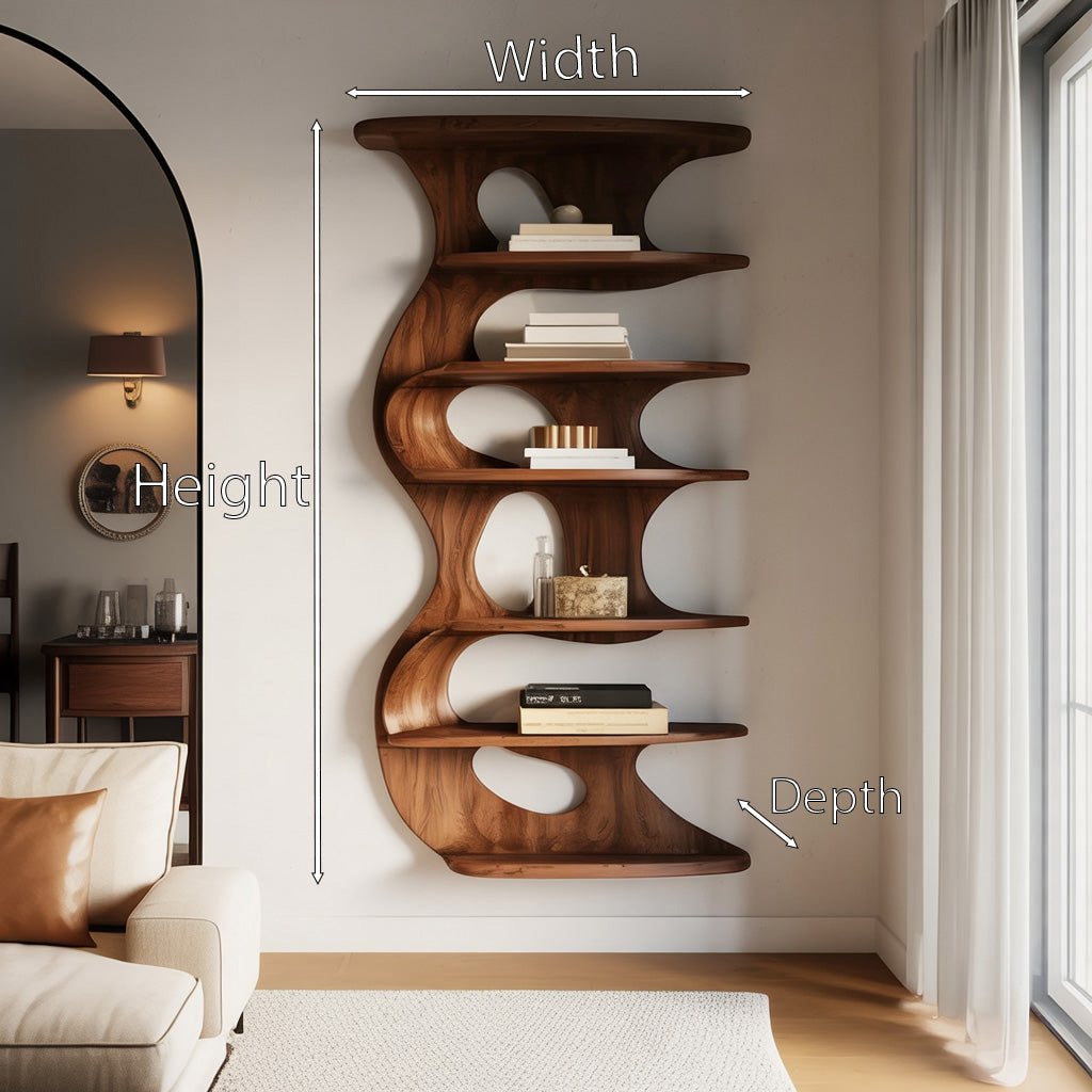 Modern Wall Mounted Bookshelf For Living Room Kitchnce