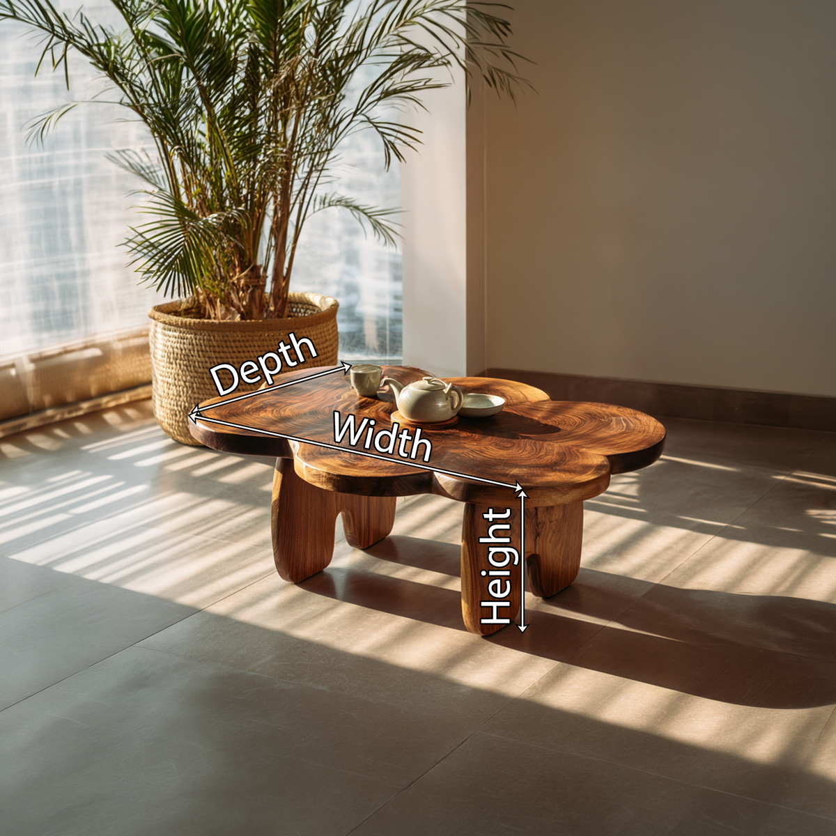 Organic Cloud-Shaped Coffee Table with Sculptural Low Profile