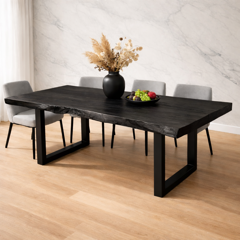 Handcrafted Live Edge Wood Dining Table for Modern Living