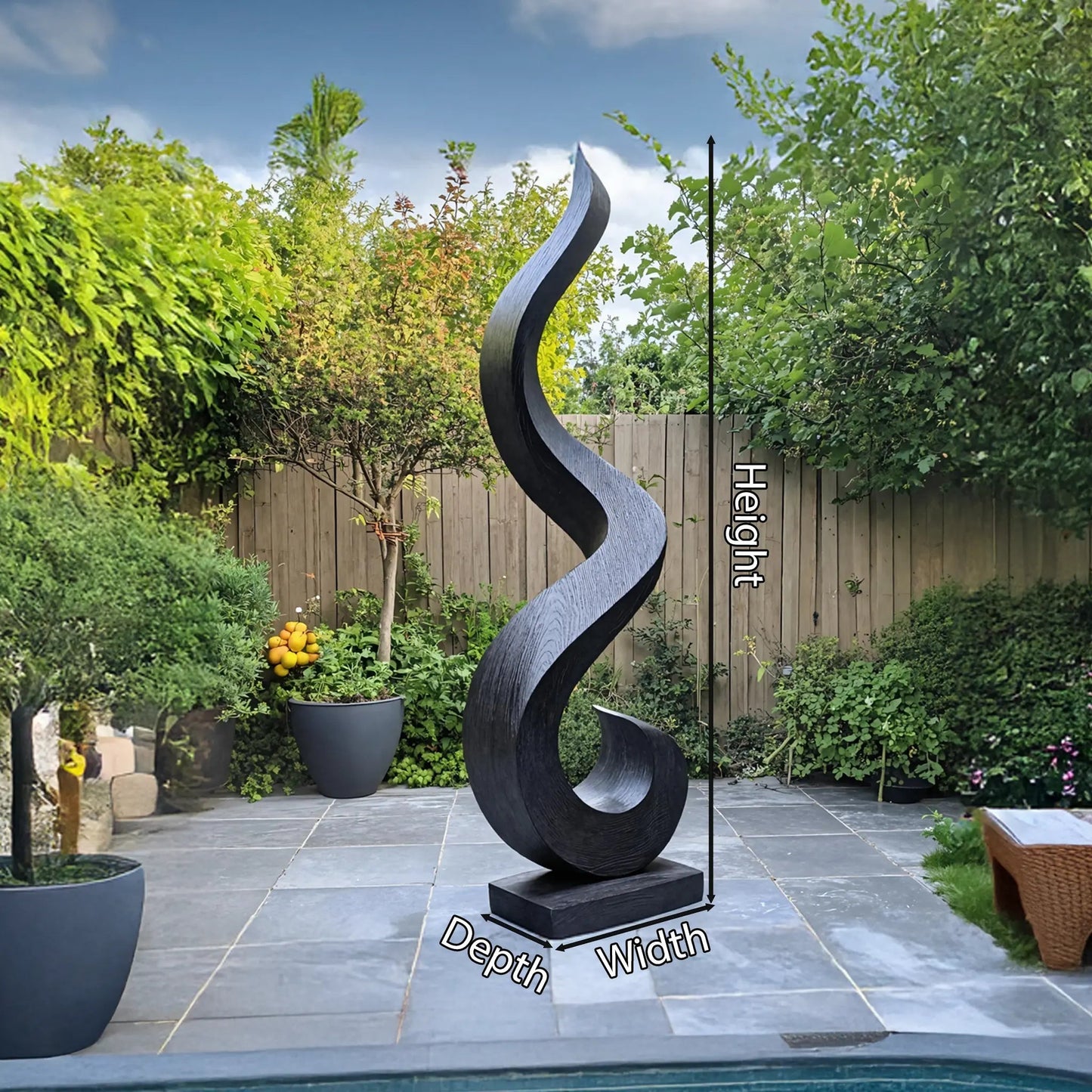 Handcrafted 3D Wood Art For Garden Focal Point Design Kitchnce