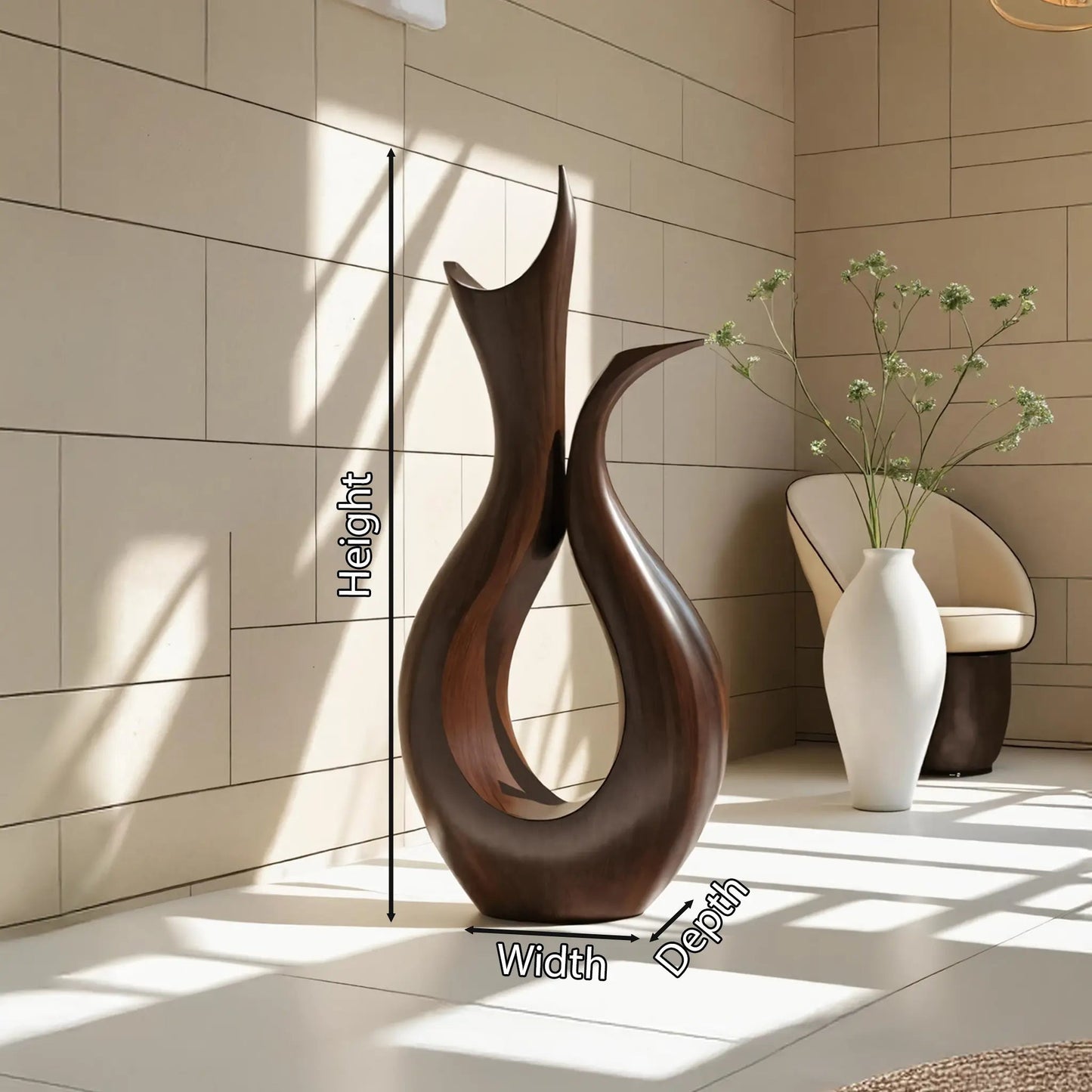 Farmhouse Abstract Sculpture For Furniture Rustic Decor Kitchnce