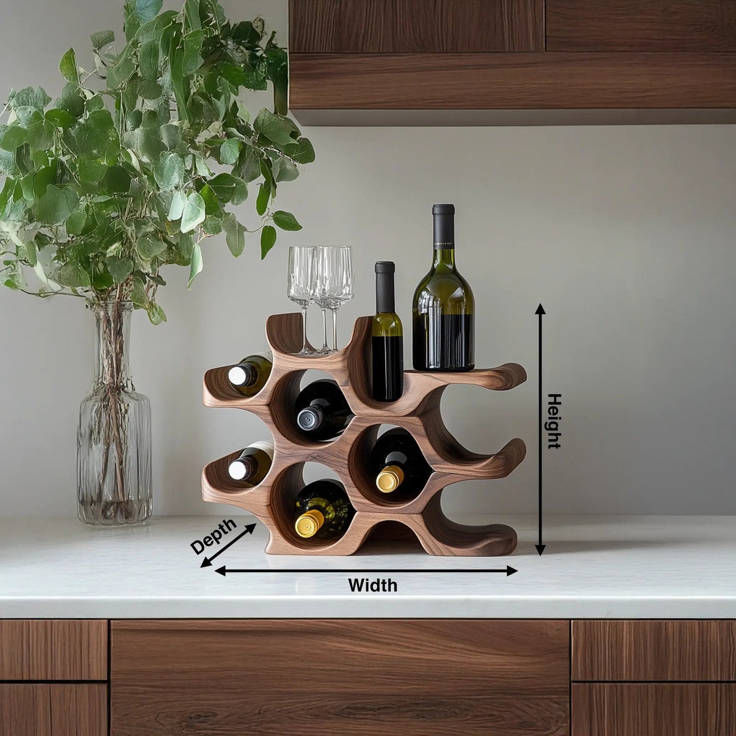 Rustic Wine Holder For Warm Kitchen Kitchnce