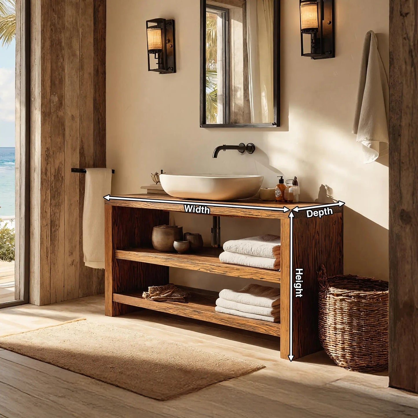 Farmhouse Wooden Vanity For Cozy Bathroom Spaces Kitchnce