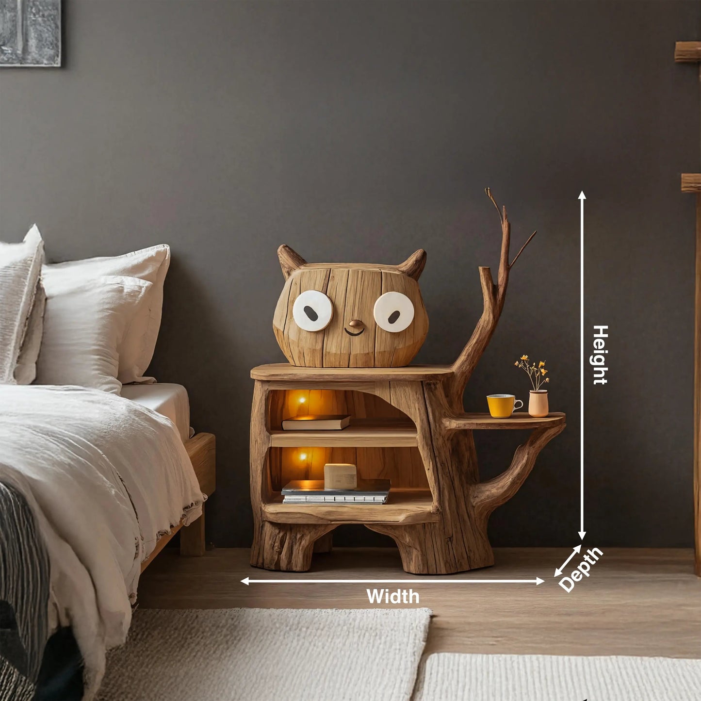 Farmhouse Wood Side Table For Cozy Bedroom Corners Kitchnce