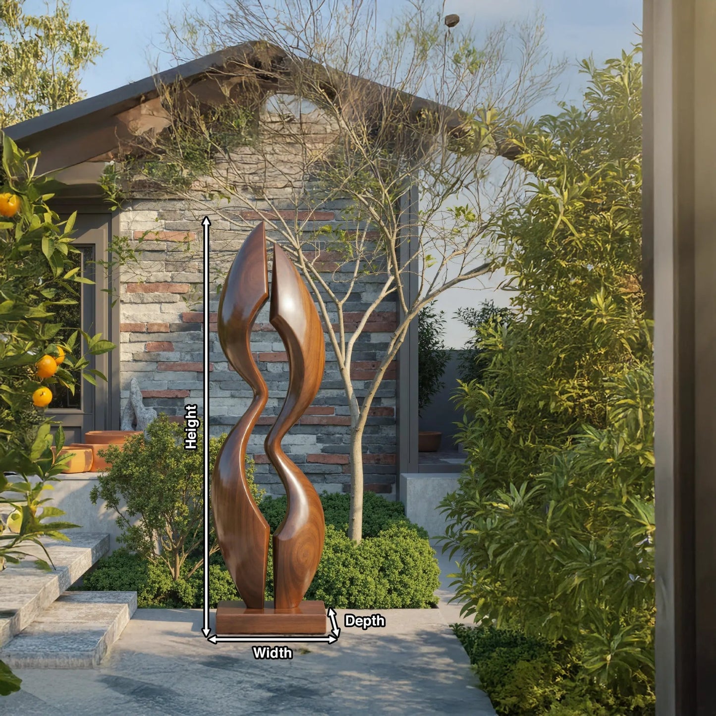 Farmhouse Wood Sculpture Decor For Outdoor Patio Kitchnce