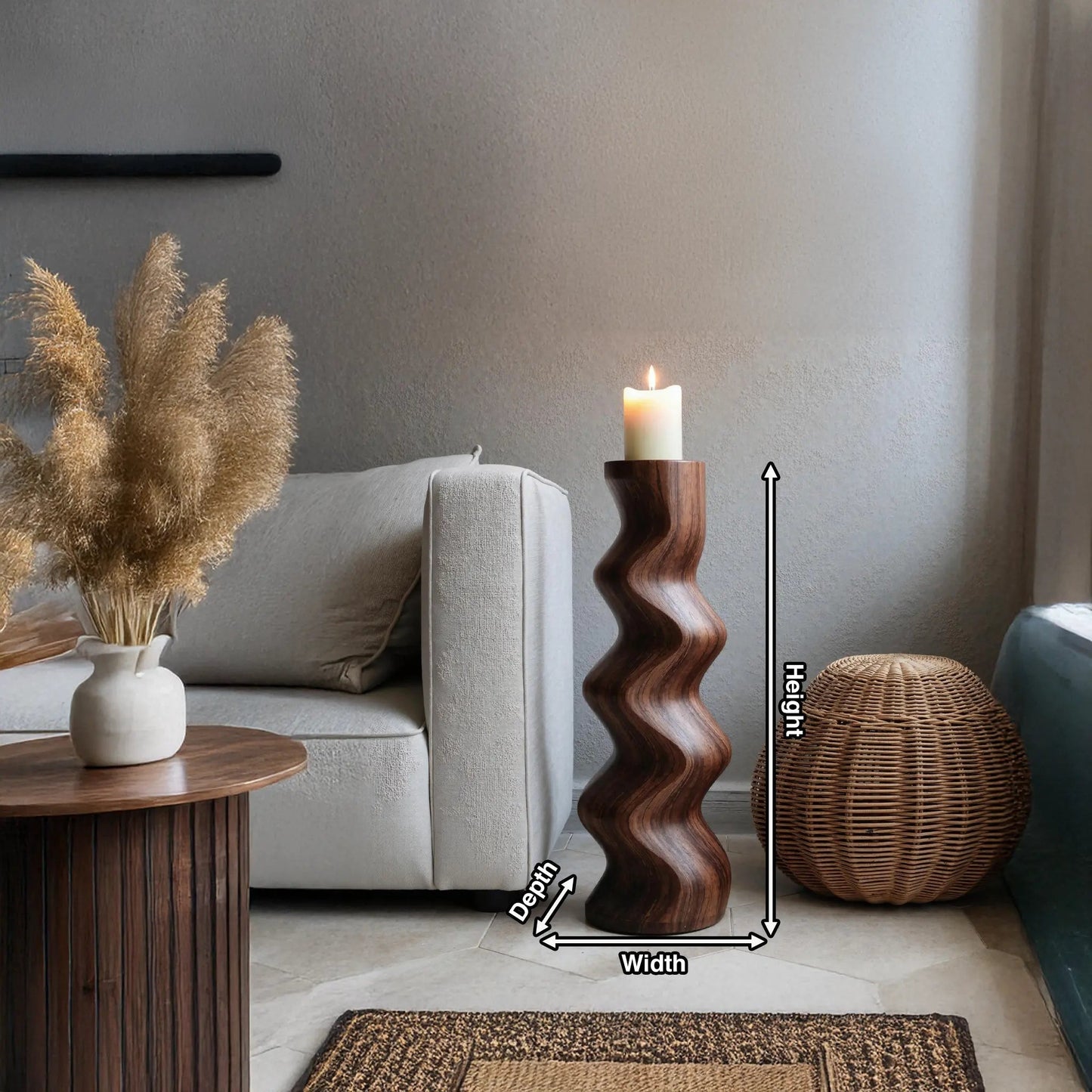 Mid Century Abstract Wood Sculpture For Home Decor Kitchnce