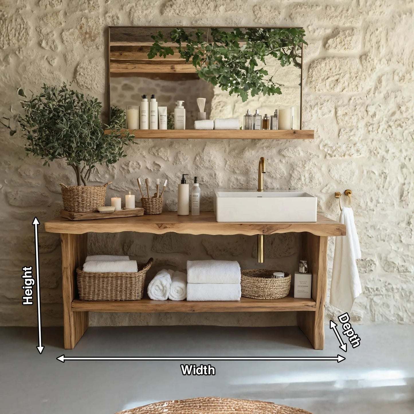 Rustic Live Edge Vanity For Natural Bathroom Vibes Kitchnce