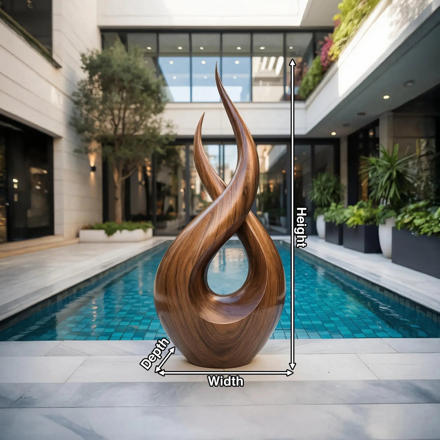 Modern Solid Wood Sculpture Entryway Design Accent Furniture Kitchnce