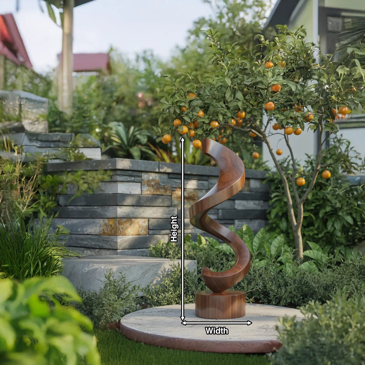 Handcrafted Wooden Sculpture For Garden Art Decor Kitchnce