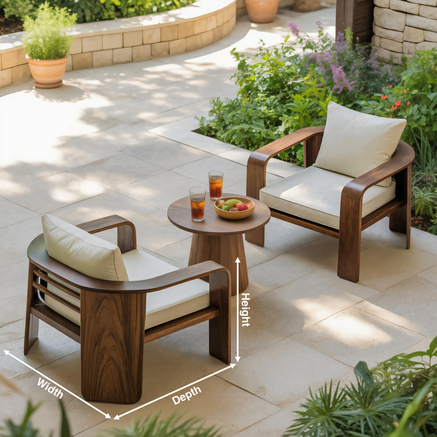 Modern Outdoor Wood Lounge Chair For Patio Or Garden Kitchnce