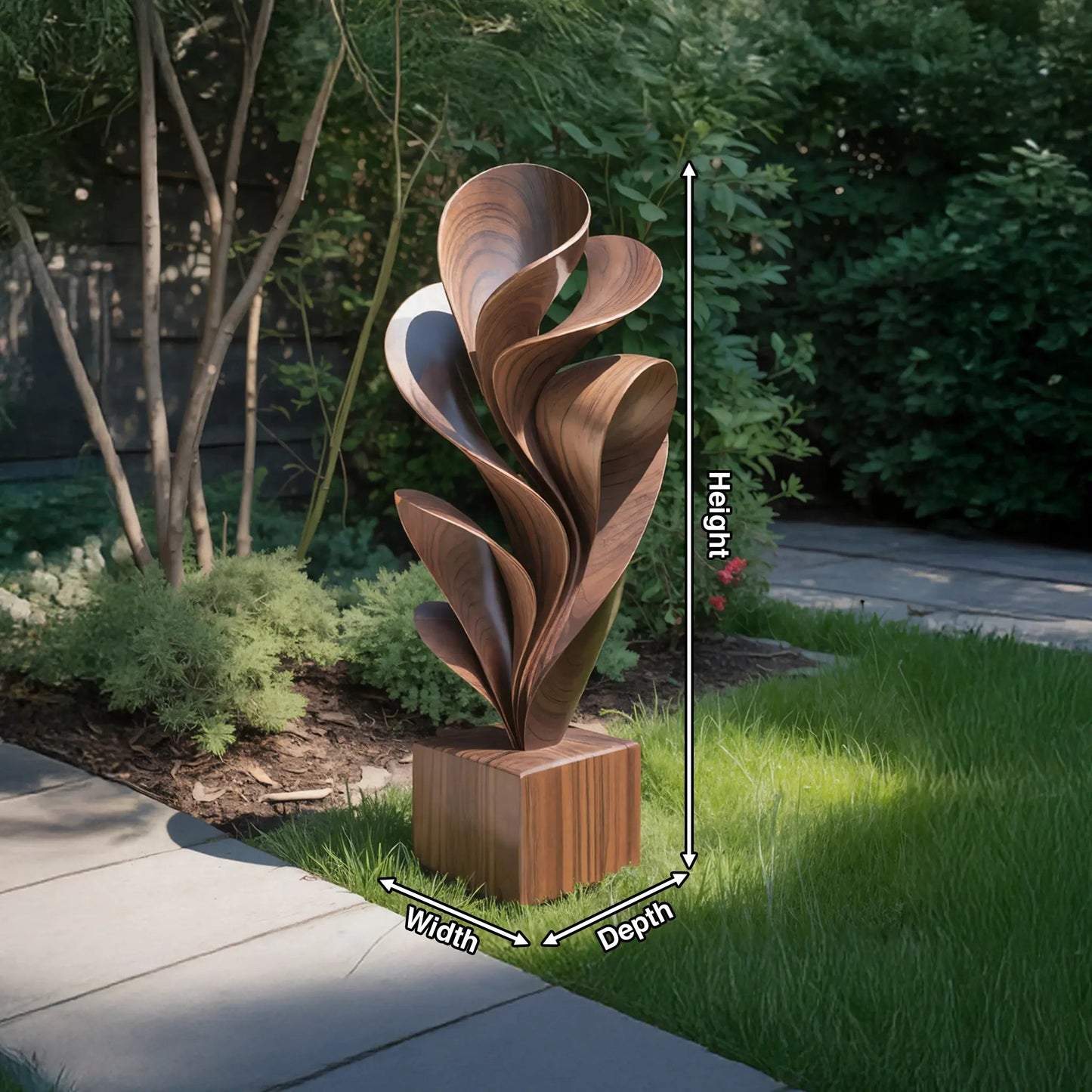 Farmhouse Solid Wood Sculpture Outdoor Garden Decoration Kitchnce