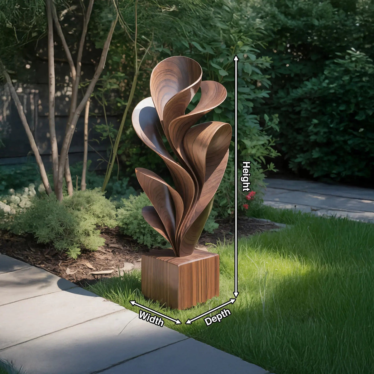Farmhouse Solid Wood Sculpture Outdoor Garden Decoration Kitchnce
