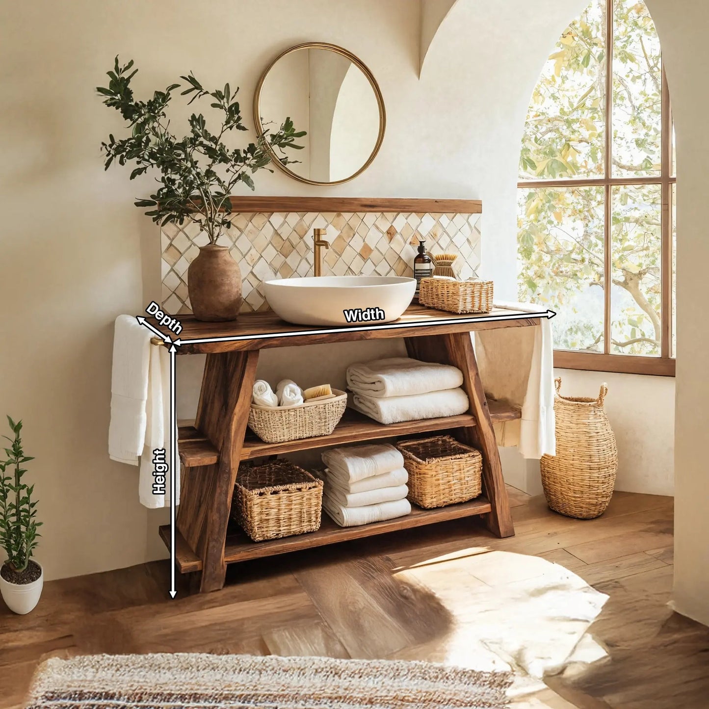 Rustic Vanity With Drawer For Compact Bathroom Spaces Kitchnce
