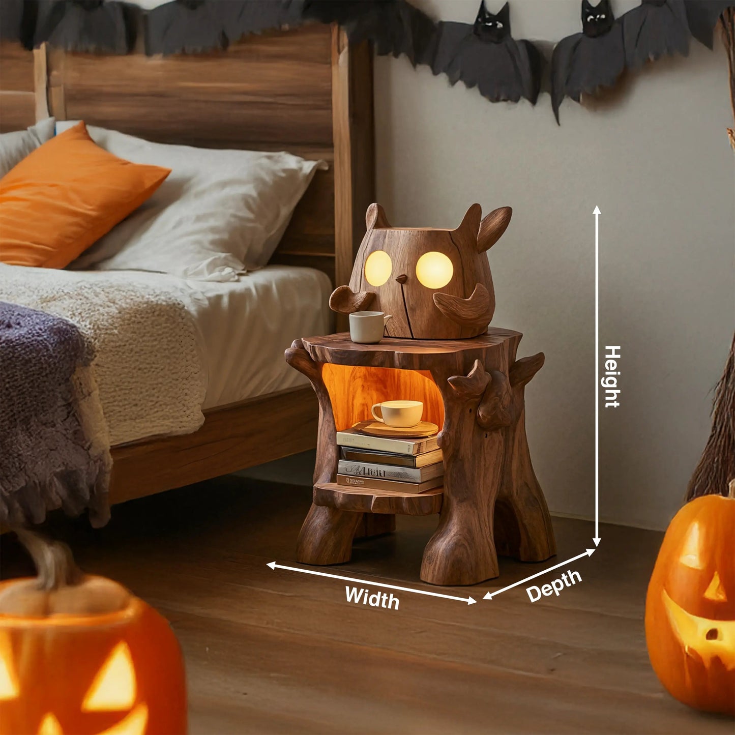 Farmhouse Wooden Nightstand For Furniture Accents Kitchnce