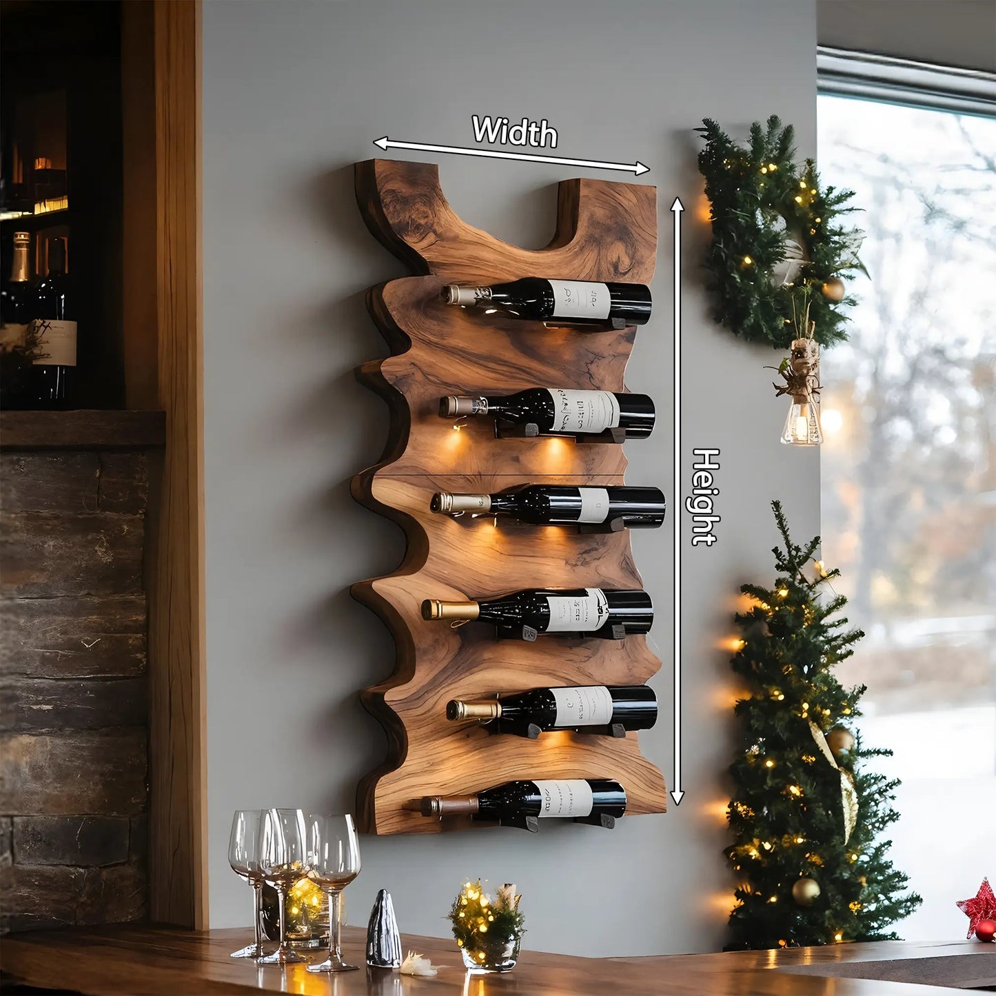 Handcrafted Live Edge Wine Holder For Entryway Design Ideas Kitchnce