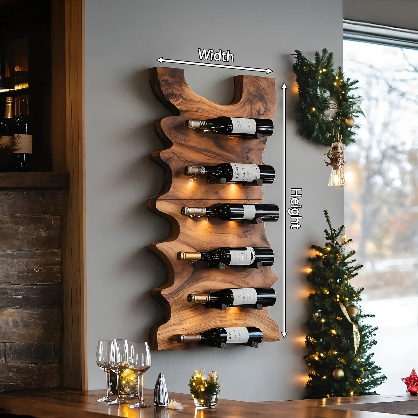 Handcrafted Live Edge Wine Holder For Entryway Design Ideas Kitchnce