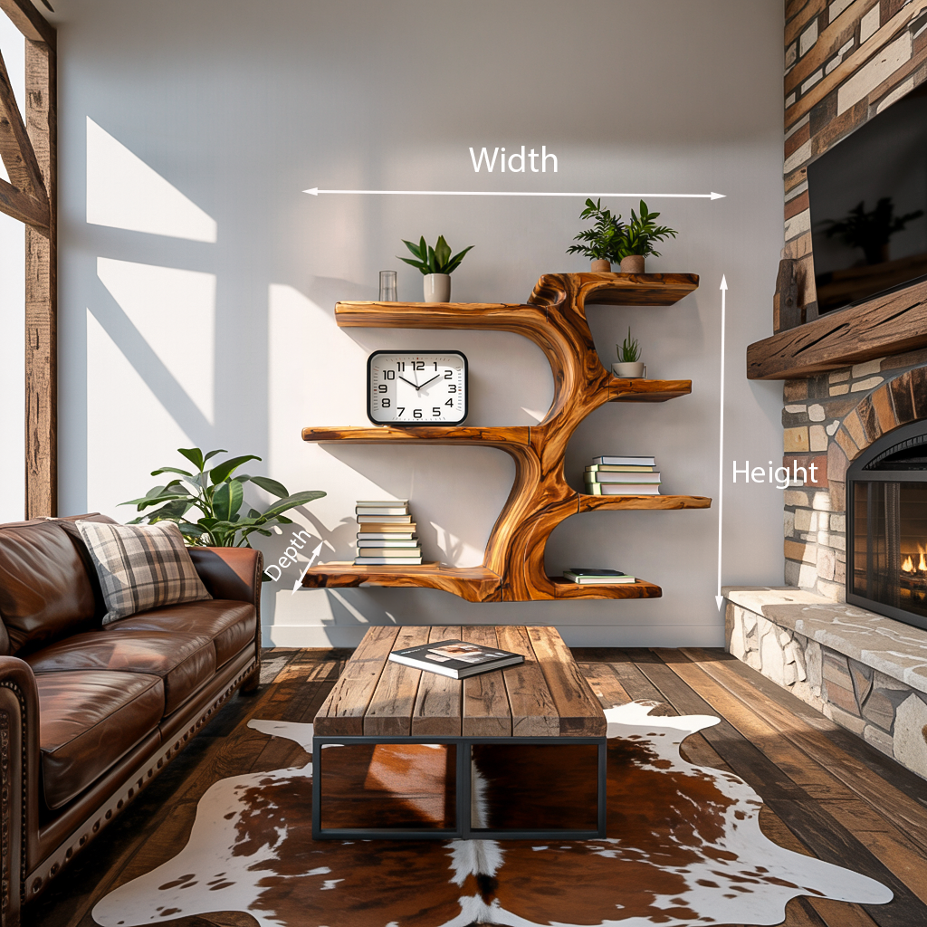 Contemporary Wooden Tree Bookcase For Living Room Kitchnce