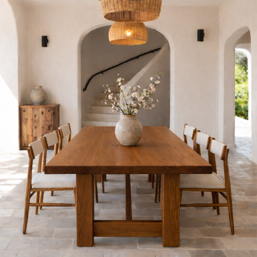 Solid Wood Dining Table Timeless Modern Design