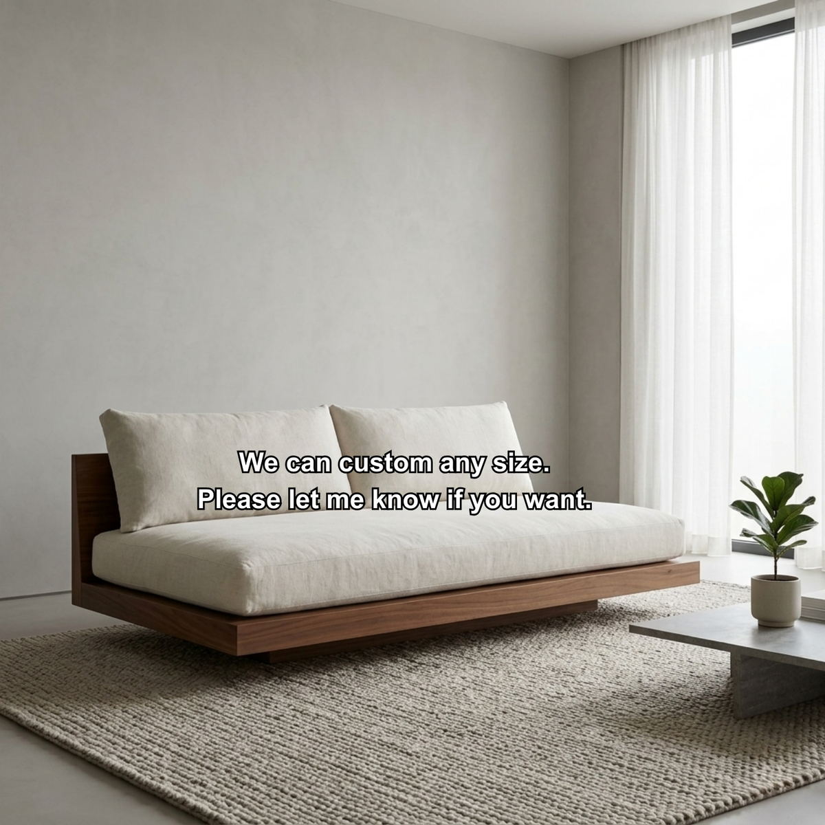Solid Wood Platform Sofa Frame – Minimalist Low Profile Modern Wood Sofa Kitchnce