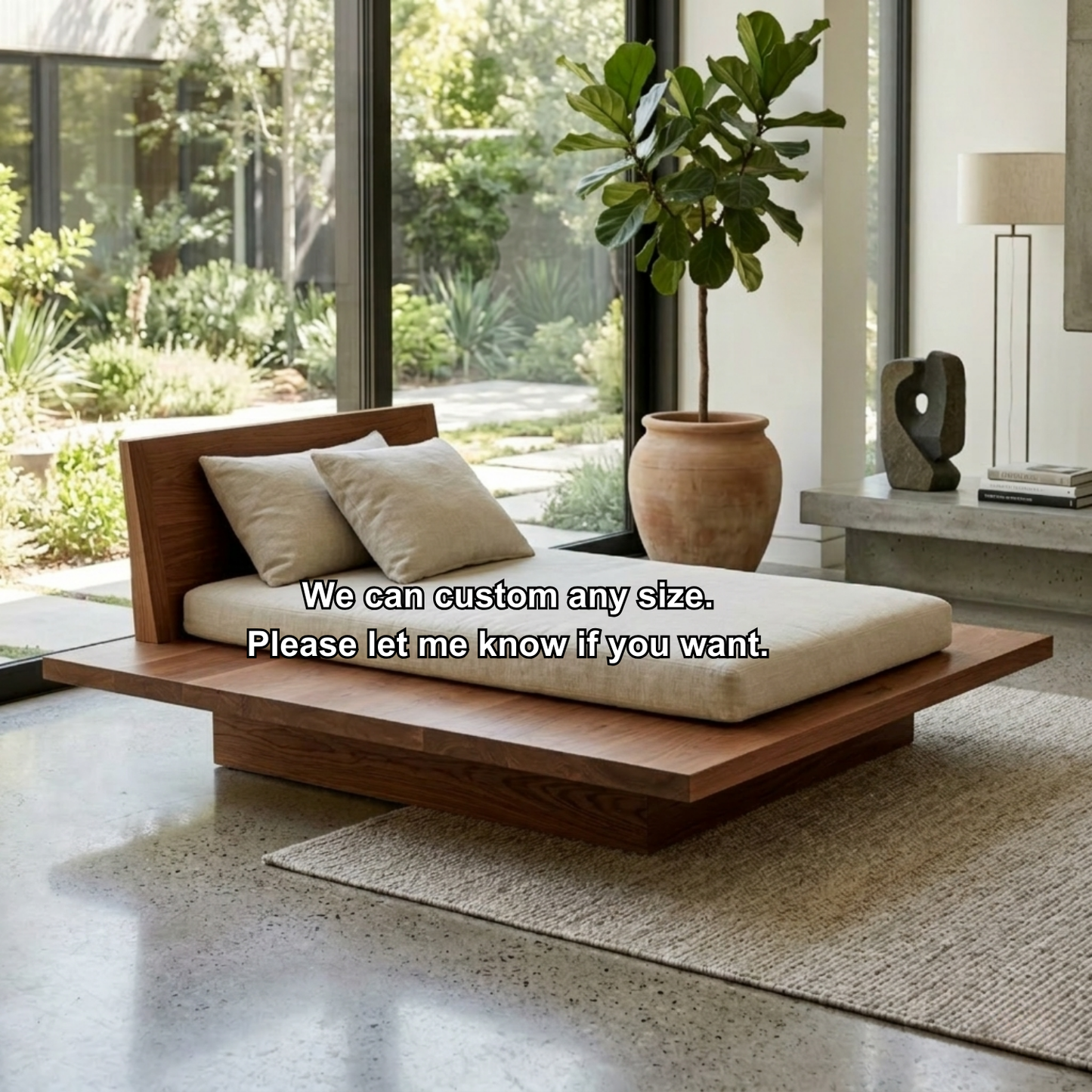Modern Solid Wood Daybed with Clean Lines and Minimalist Design