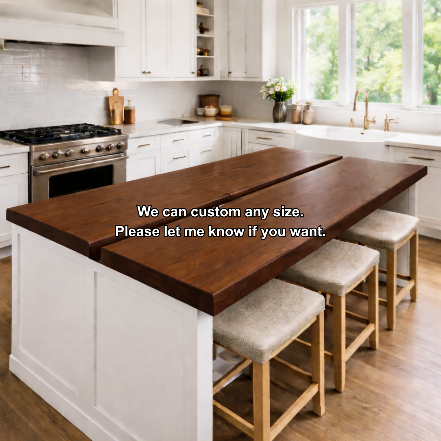 Solid Wood Kitchen Countertop Slab – Island Bar Top for Kitchen Seating Kitchnce