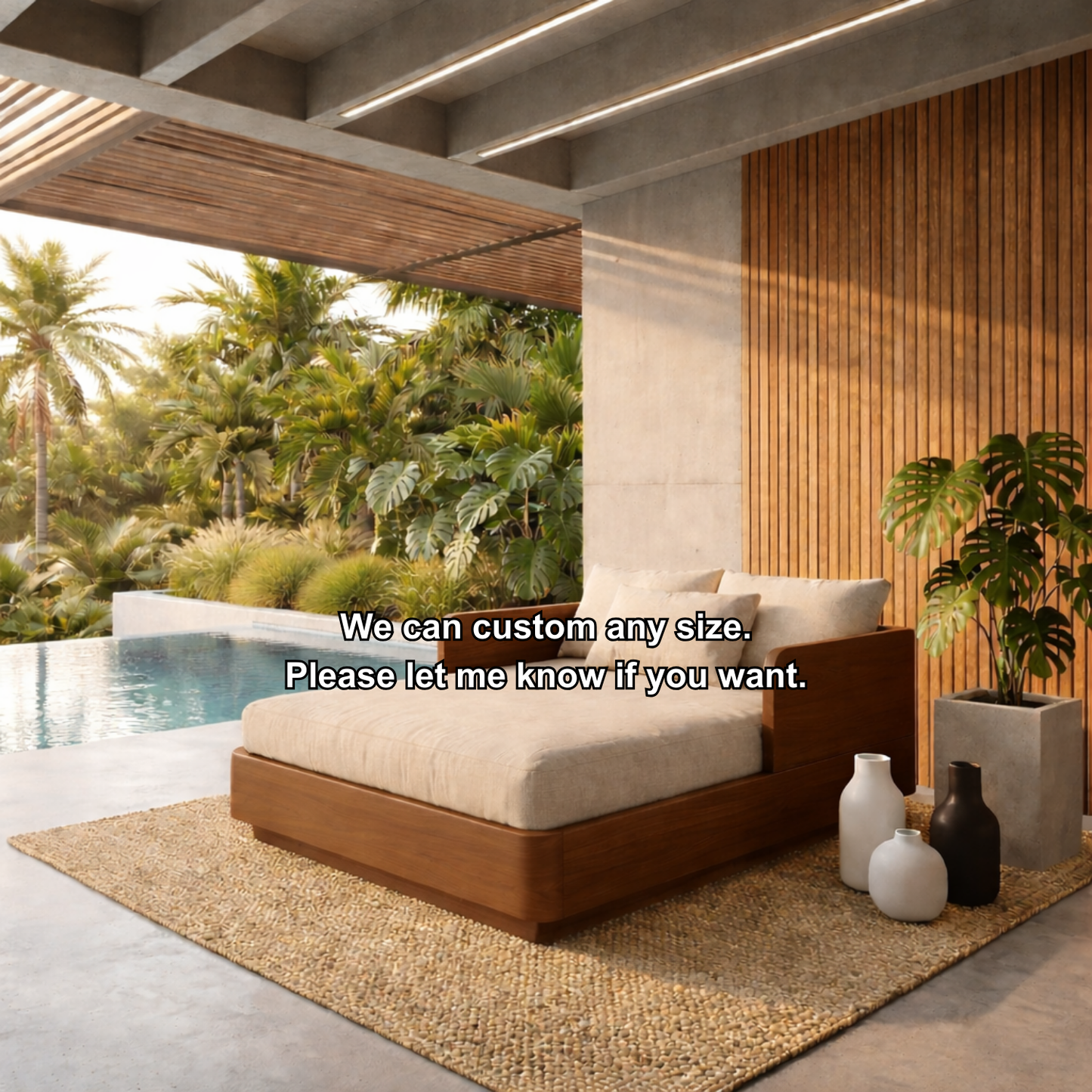 Solid Wood Daybed Frame with Side Backrest – Modern Minimalist Lounge Bed Kitchnce