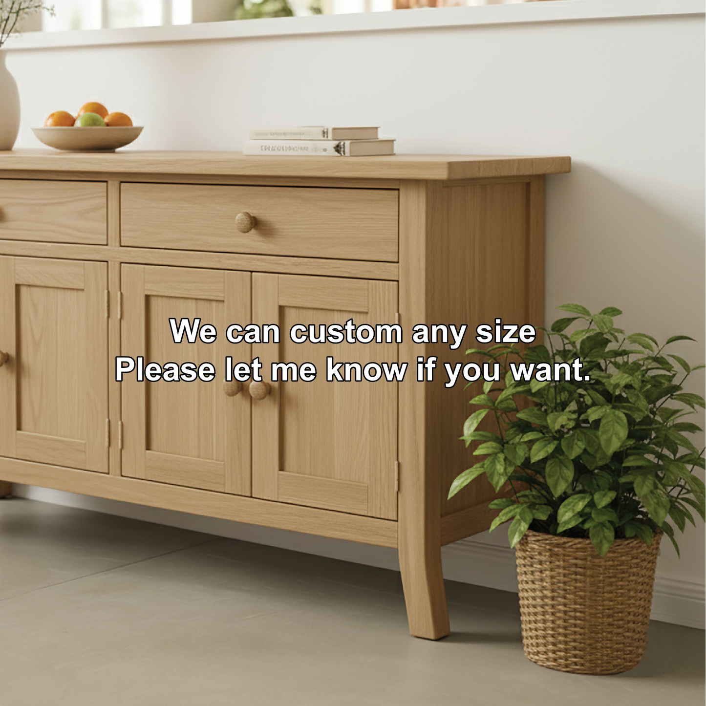 Handcrafted Solid Wood Dining Storage Cabinet with Double Doors and Wide Drawers for Modern Homes Kitchnce