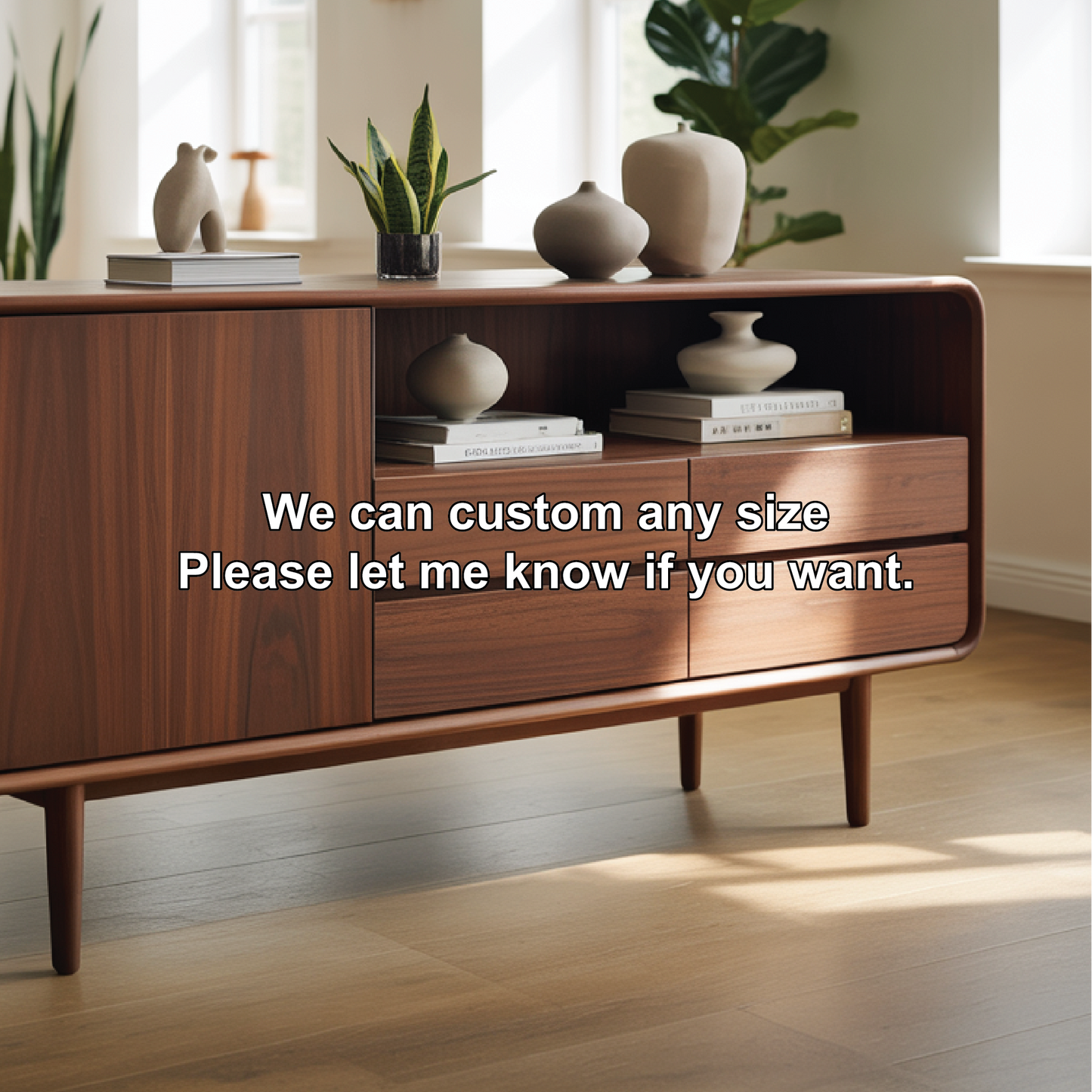 Solid Wood Console Table – Handcrafted Minimalist Storage Design for Modern Living Spaces Kitchnce