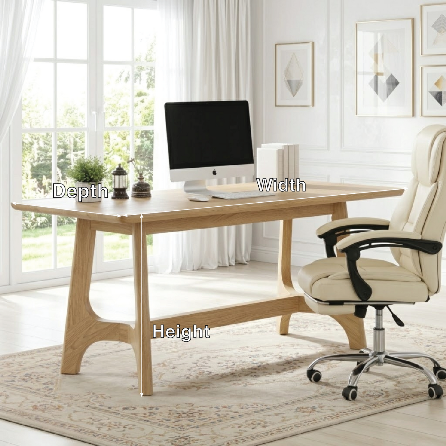 Modern Office Desk Minimalist Work Desk Large Home Office Writing Computer Desk