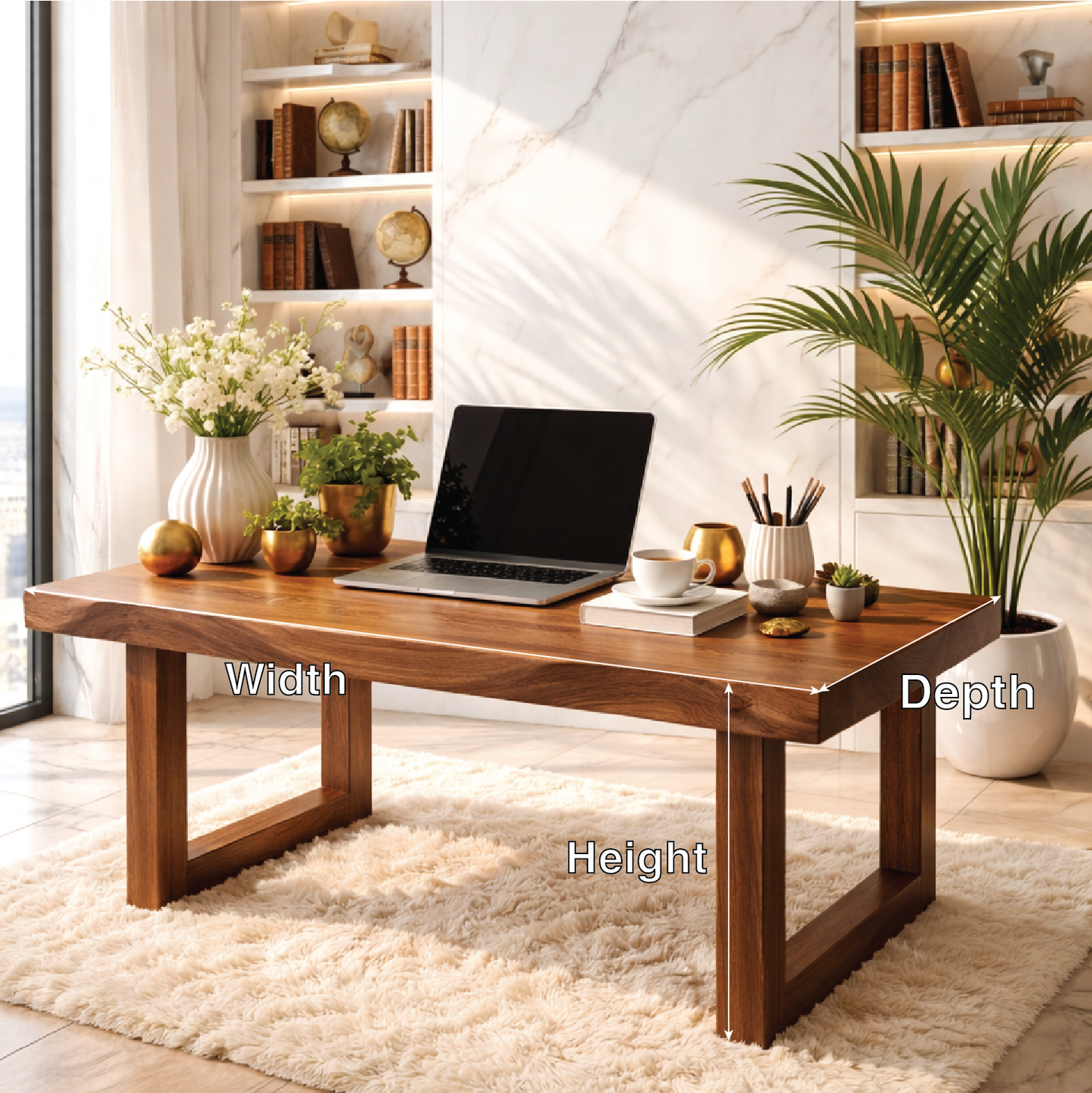 Live Edge Office Desk Natural Edge Writing Table Rustic Workspace Home Office Furniture