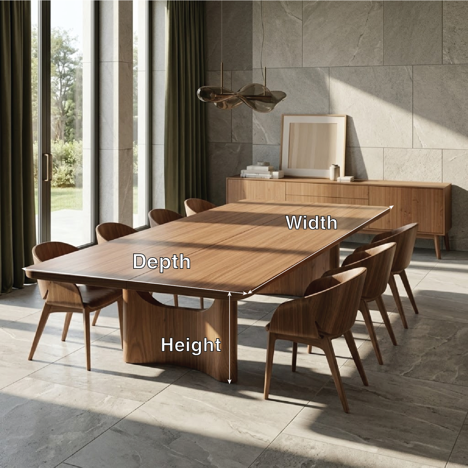 Modern Large Dining Table Rectangular Dining Room Table Contemporary Kitchen Furniture