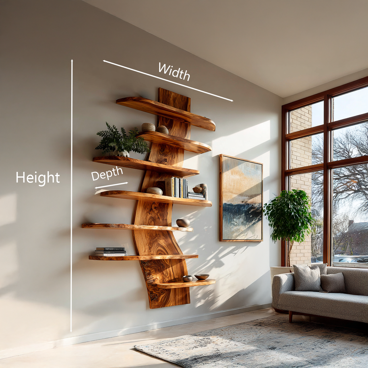 Artistic Wood Wall Bookshelf For Modern Interiors Kitchnce