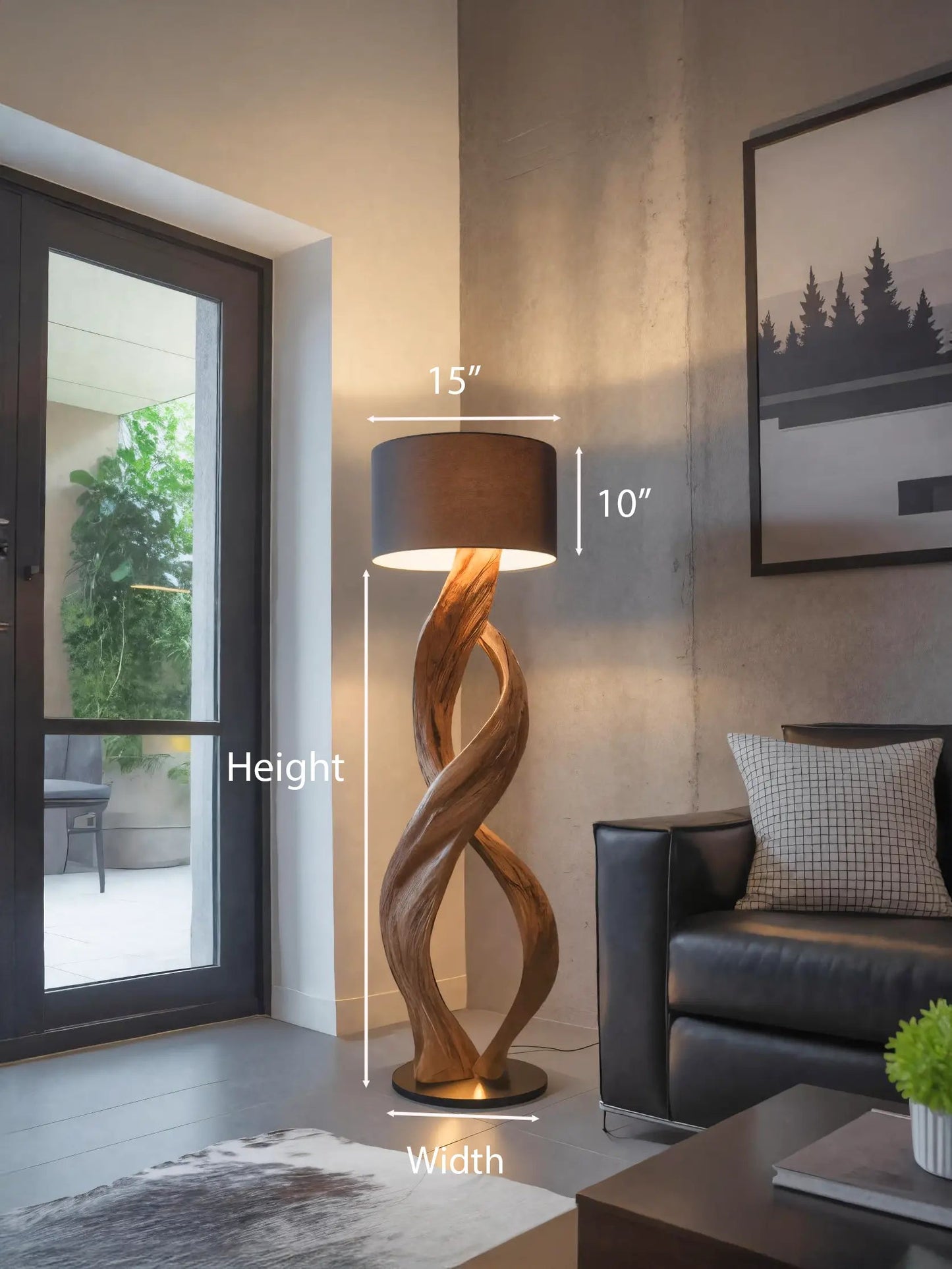 Artistic Twisted Floor Lamp For Living Room Kitchnce