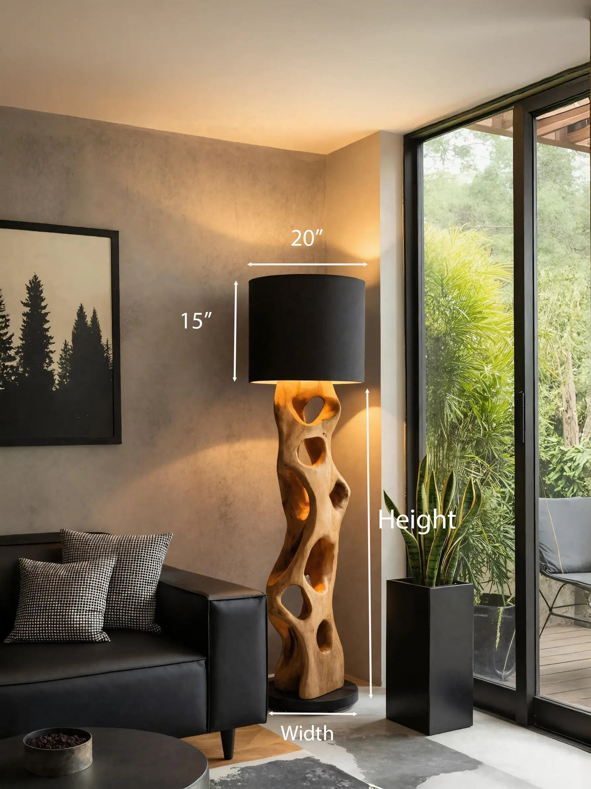 Modern Sculptural Floor Lamp For Living Room Kitchnce