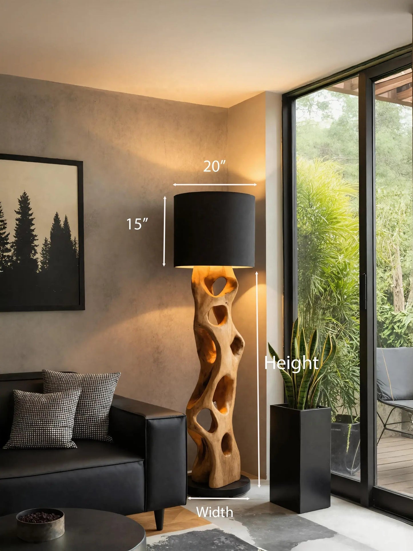 Modern Sculptural Floor Lamp For Living Room Kitchnce
