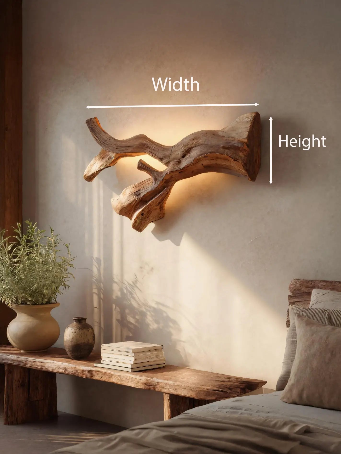 Rustic Natural Wall Lamp For Hallway Kitchnce
